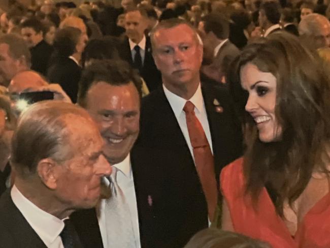 Peta Credlin during The Duke's last visit to Australia Reception - The Great Hall at Parliament House.  Prince Philip / The Duke of Edinburgh meets Peta Credlin. Picture supplied