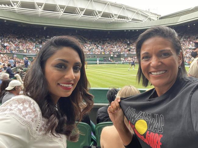 Isa Guha with Mel Jones.