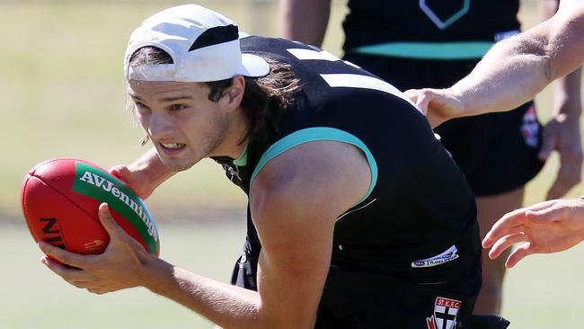 Hunter Clark at St Kilda training. Picture: Michael Klein