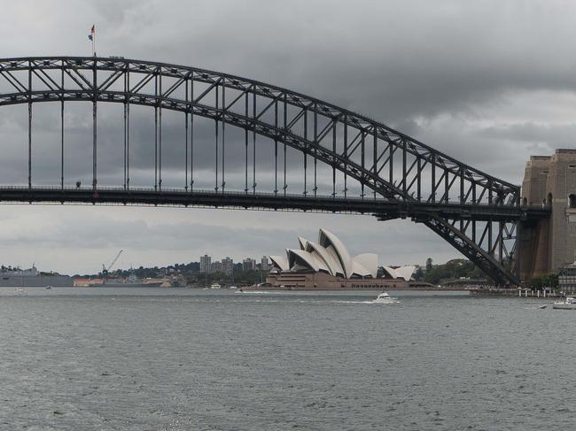 SYDNEY, AUSTRALIA - Daily Telegraph Photos, DECEMBER 29, 2023: Cloudy sky over the Sydney Harbour. Generic of weather at Kirribily in Sydney. Picture: Daily Telegraph  / Flavio Brancaleone