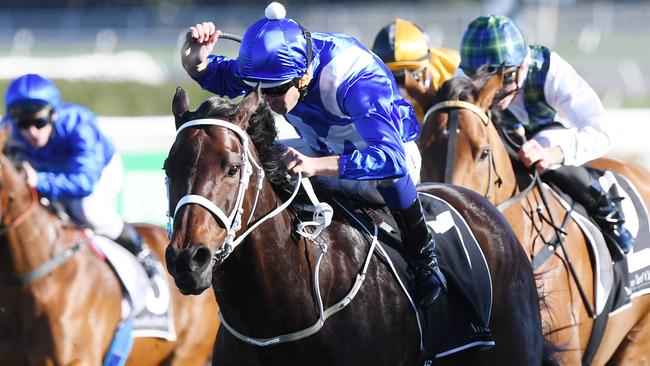 Winx has won the past two Warwick Stakes. From next season, the race will be renamed the Winx Stakes in honour of Chris Waller’s champion mare. Picture: AAP