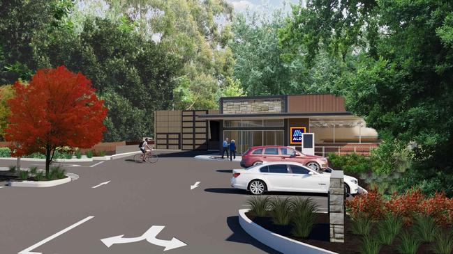 An artist’s impression of the new $7.2m Aldi store in Stirling. Source: SA Planning Commission