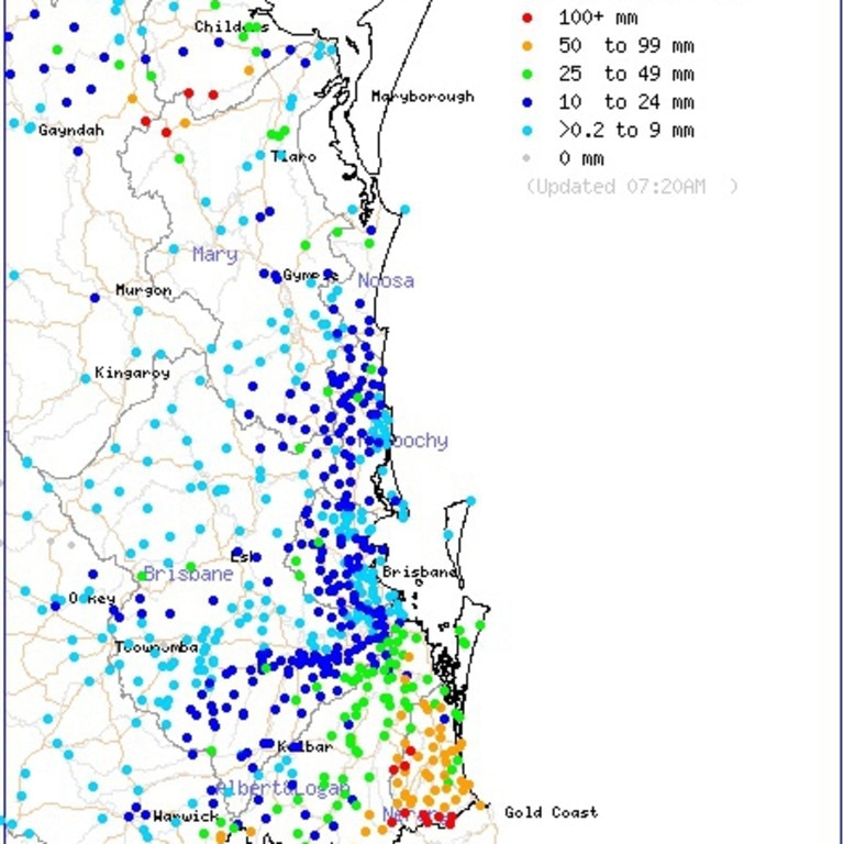 Gold Coast weather Huge rainfall totals, wave heights on Gold Coast