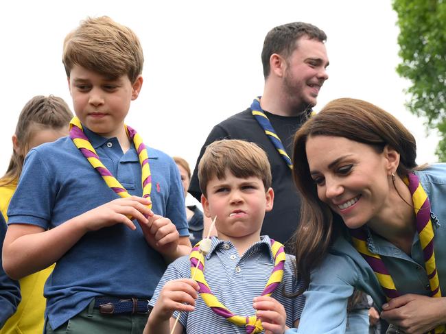 Prince George made a DIY birthday card for his mum, Princess Catherine. Picture: Getty Images)