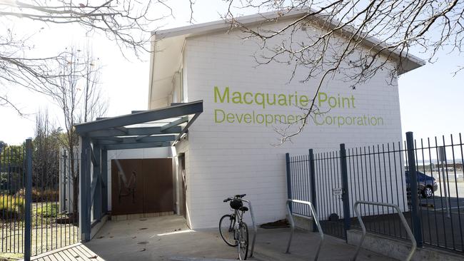 The now former office of the Macquarie Point Development Corporation, which benefited from a total of $850,000 in refurbishment. Picture: CHRIS KIDD