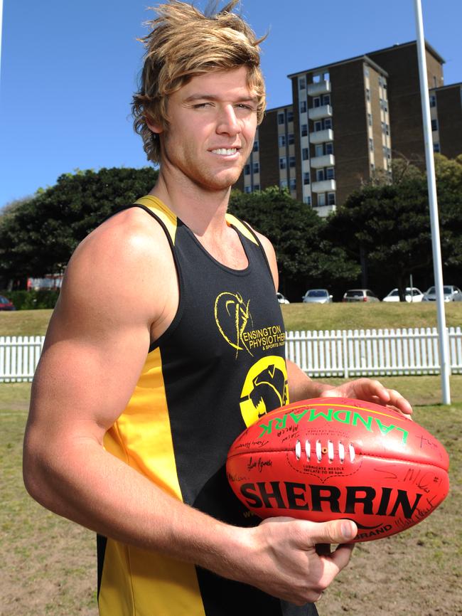 Dane Rampe after being drafted by Sydney.