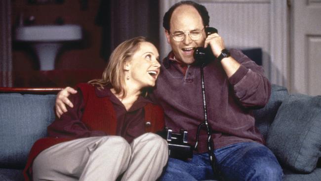 Heidi Swedberg as Susan Biddle Ross and Jason Alexander as George Costanza.