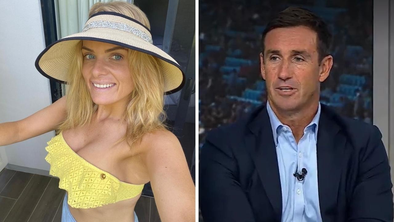 Erin Molan on holiday in Bali and Andrew Johns. Photo: Instagram, Nine.