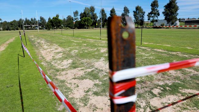 Wrights Reserve field is unusable...(AAP IMAGE / Angelo Velardo)