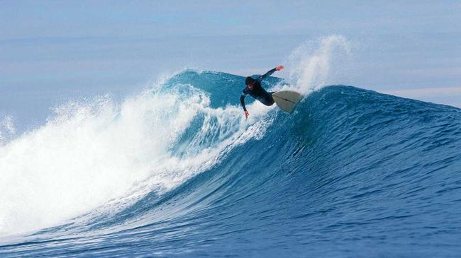 RADICAL FROM WAY BACK: Wayne Lynch in Unchartered Waters, the film about his life. Picture: Aaron Chang