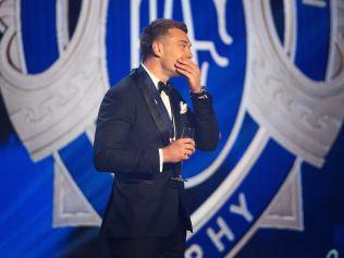 Carlton's Patrick Cripps wins the 2022 AFL Brownlow Medal count held at Crown Palladium, Melbourne. Picture: Mark Stewart