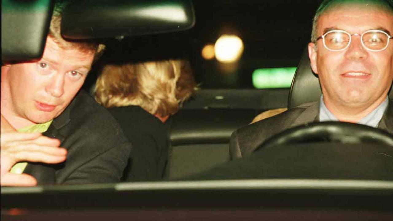 Diana in the rear seat with her bodyguard Trevor Rees-Jones and driver Henri Paul in the front.