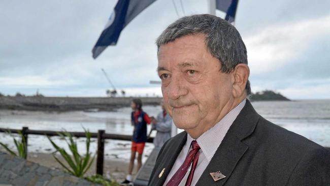 Anzac Day 2019: Veteran Tom Andrews at the Hay Point dawn service. Picture: Rae Wilson