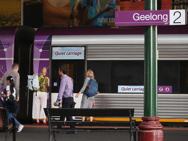 Geelong Railway Station - train trains. Picture: Alison Wynd