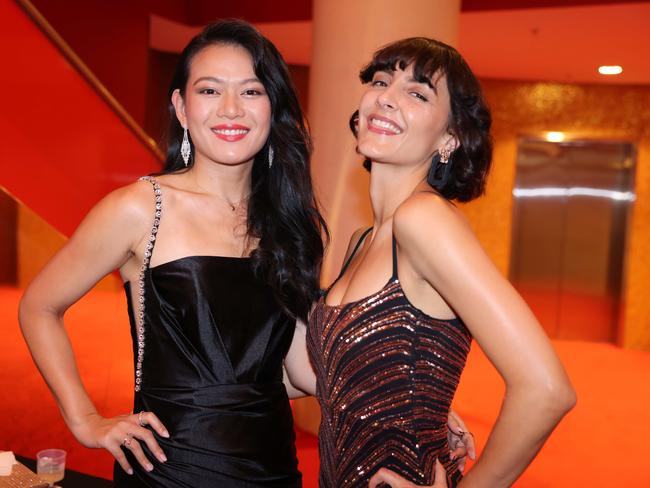 Natasha Cheng and Roelene Coleman at the Screen Forever SPA Awards at The Star Gold Coast for Gold Coast at Large. Picture, Portia Large.
