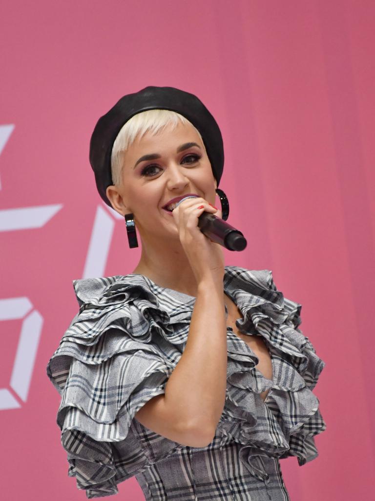 Katy Perry photographed at Westfield Marion, Adelaide on Sunday the 29th of July 2018. (AAP/ Keryn Stevens)