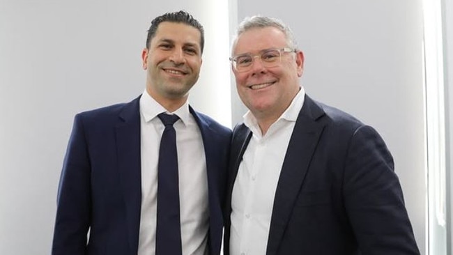Basem Abdo (left) and Labor Minister Murray Watt (right). Picture: Instagram / Basem Abdo