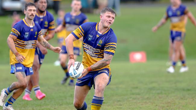 Robbie Newton pulled one back for Mullum early in the second half. Picture: DC Sports Photography