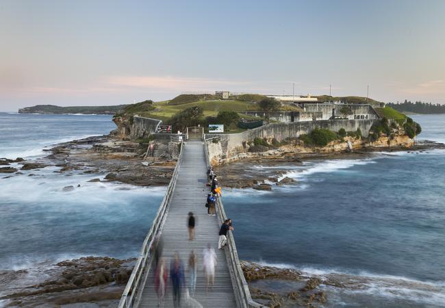 Bare Island, La Perouse, during sunset. Picture: Dylan Robinson