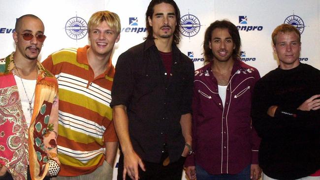 The Backstreet Boys in 2001, shortly before their hiatus. Picture: AP.