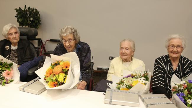 May Dobbs, Winifred Evans, Phyllis Stuart and Ruth Cornhill were celebrated at the Camden Meals on Wheels annual luncheon.