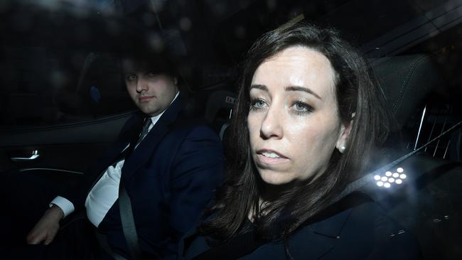 Kaila Murnain leaves the NSW ICAC hearing in 2019. Picture: 2019