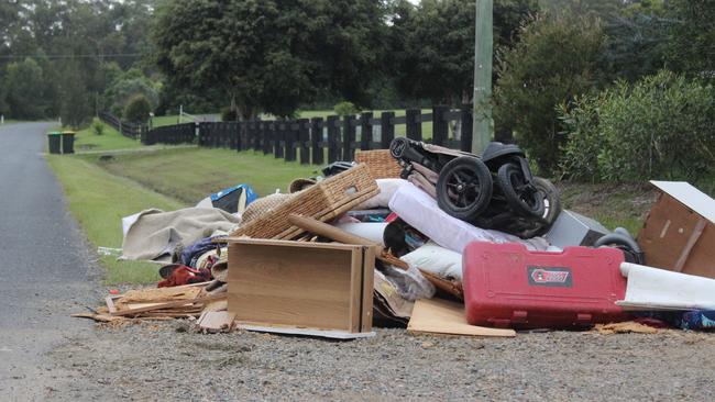 Residents put damaged items put them out for collection in February. Photo: Tim Jarrett