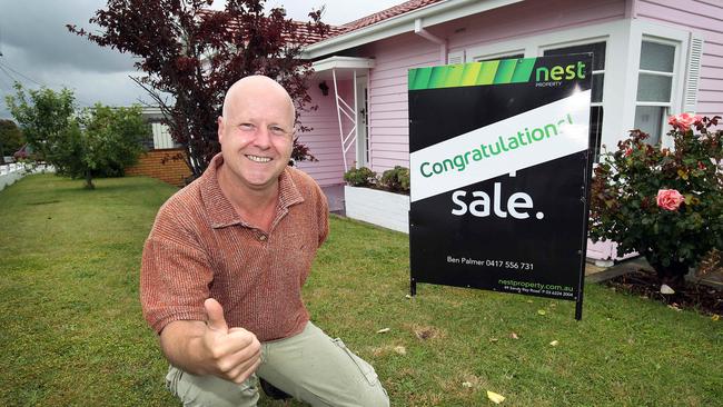 Homeowner Robert Pullen in front of his Derwent Park house which sold so quickly it didn’t even make it to realestate.com.au with three competing buyers and another who didn't even get a look in. Picture: ROGER LOVELL