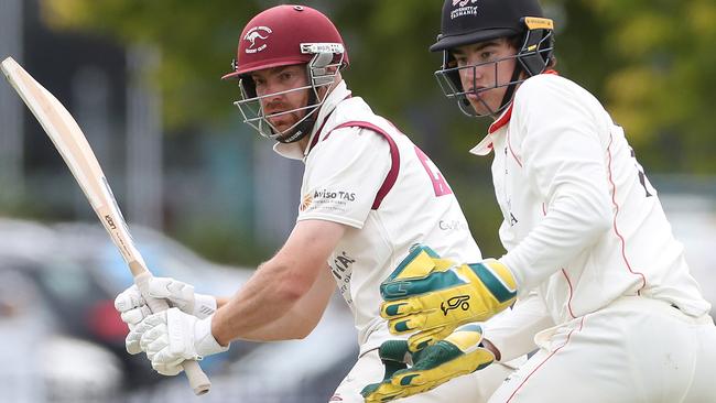 Justin Galeotti in action for Clarence. Picture: Nikki Davis-Jones