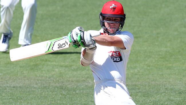 TAKE THAT: Kelvin Smith pulls for four during one of his 17 Sheffield Shield appearances for the Redbacks. Picture: Sarah Reed