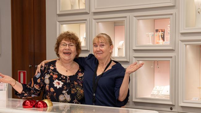 Donna Sinclair and Sandra Higgins at Hoskings Jewellers in Smith Street Mall, Darwin.