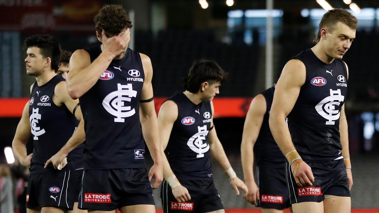 Patrick Cripps’ Blues’ season is over. Picture: Michael Willson