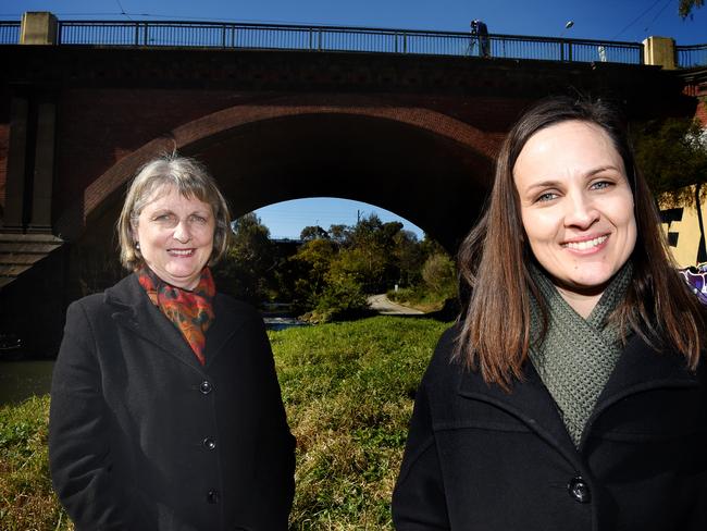 Yarra mayor Amanda Stone and Darebin mayor Kim Le Cerf. Picture: Nicole Garmston