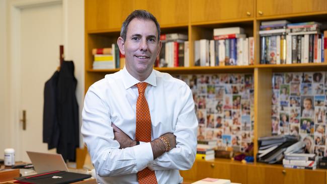 Australian Federal Treasurer Jim Chalmers in his office at Parliament House in Canberra. Picture: NCA NewsWire / Martin Ollman