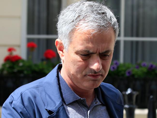 Jose Mourinho leaves his London home on Monday.