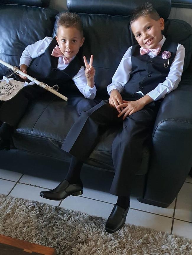 Young Sheldon, 6, and Shane Shorey, 7, were killed last week. Picture: Facebook