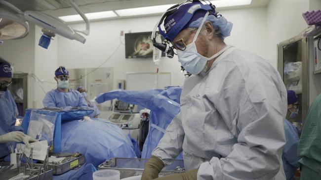 Dr. Robert Montgomery, a pioneering transplant surgeon, made history with the first genetically engineered pig kidney transplant. Picture: AP