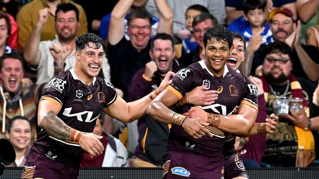 Selwyn Cobbo’s star is on the rise after a stunning start to the season for Brisbane. Picture: Getty