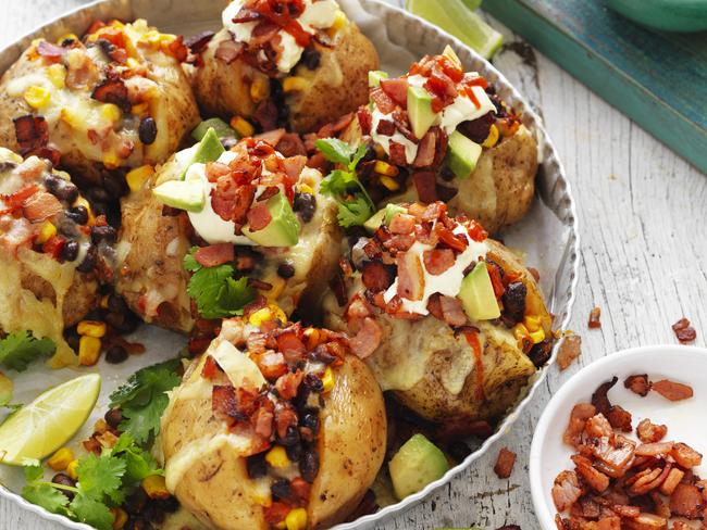 Bacon-loaded Mexican potatoes. Picture: Louise Lister