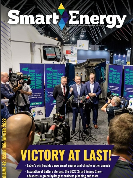 The front cover of the Smart Energy Council magazine in the days after the election. Source – Smart Energy Council.