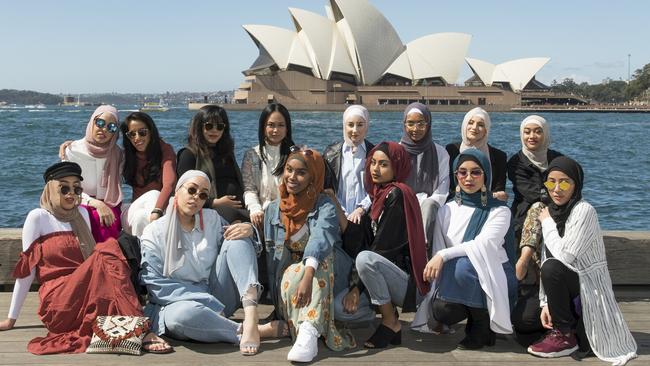 The image of Australian fashion designers, stylists and bloggers used to promote the Faith, Fashion, Fusion: Muslim Women’s Style in Australia exhibition in Malaysia.