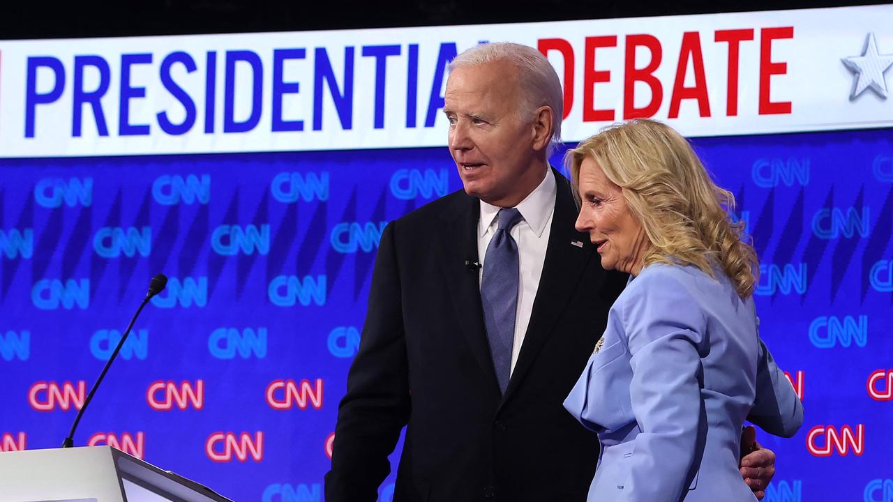 The Biden’s vowed to fight on after the widely-panned debate performance. Picture: AFP