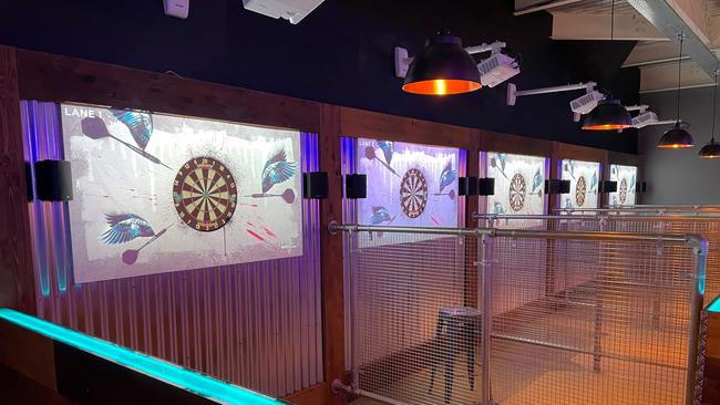 A concept image for augmented reality darts at McQueen's. Picture: Supplied