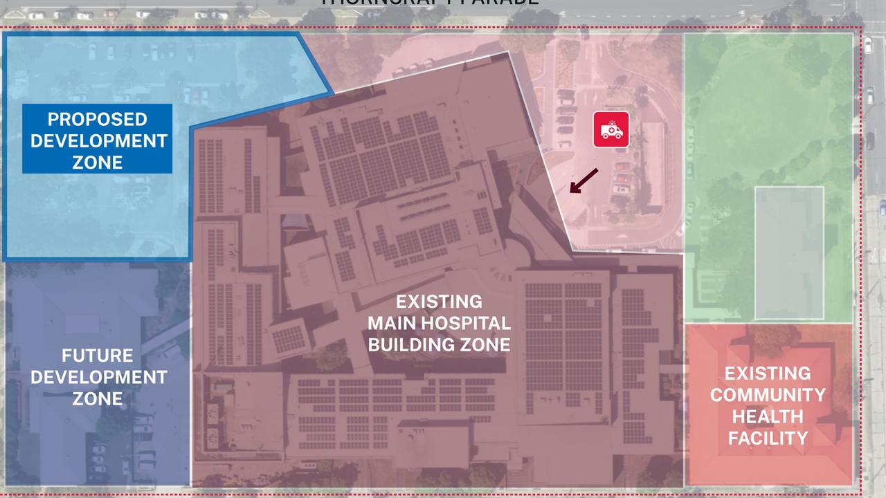 Canterbury Hospital redevelopment plans show the expanded wing.