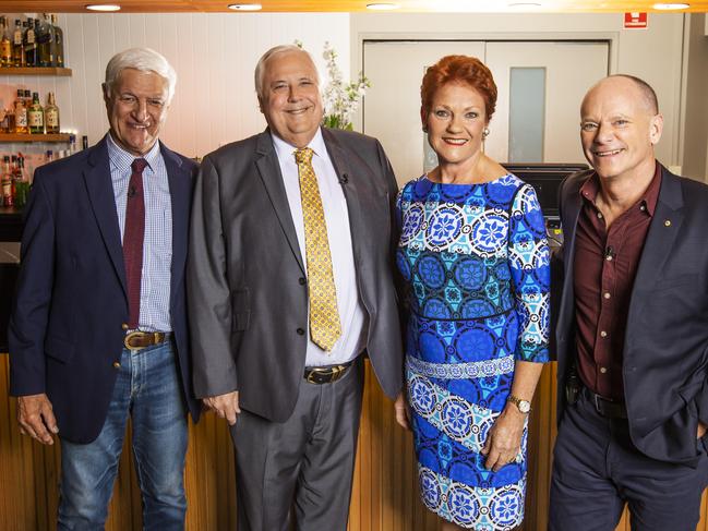 Paul Murray Live Pub Test: The Mavericks with Pauline Hanson, Clive Palmer, Bob Katter and Campbell Newman on the Gold Coast.Picture: NIGEL HALLETT