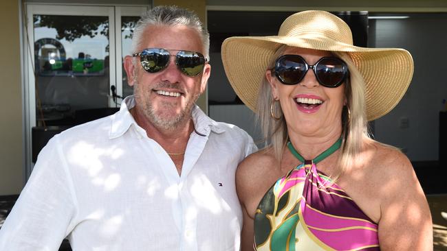 Ian Whalen and Martine Davis at Moama Bowling Club Echuca Cup. Picture: David Smith