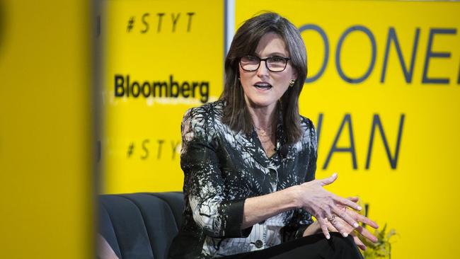 ARK’s Cathie Wood tips bitcoin could hit as much as $US1.5m. Picture: Bloomberg