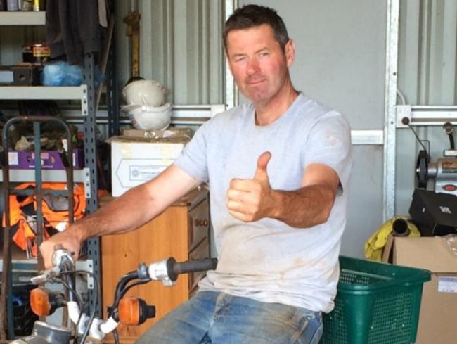 Mark Tromp pictured at the family home in Silvan.