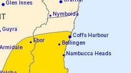 The Coffs Coast has been issued a severe weather warning by BOM for rainfall and damaging winds.