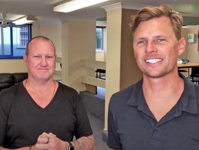 Nathan Cartledge and Lachlan Jones are part of a team of renovators who will be transforming the Tweed Heads Public School staff room.